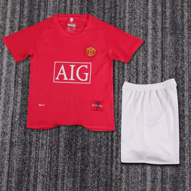 07-08 Manchester United Home Kit (Children's Size) Retro Edition