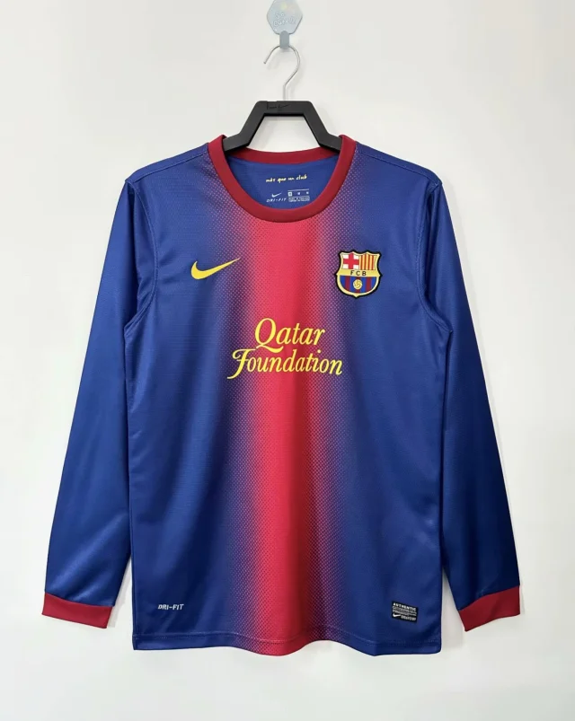 2012/2013 Barcelona Home Long Sleeve Jersey Retro Edition