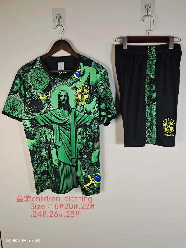 2025-26 Brazil Kids' Short-Sleeve Jersey