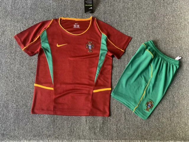 02 Portugal Home Fan Edition Retro Jersey & Shorts Kids' Set