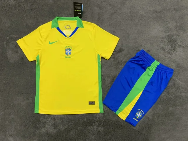 2025-26-Brazil Home-Jersey-Children's Kit