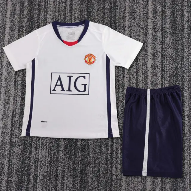 08-09 Manchester United away league kit (children's size) Retro Edition