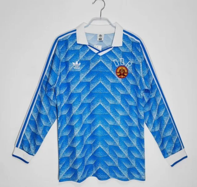 1998 East Germany Long-Sleeved Home Jersey - Retro Version
