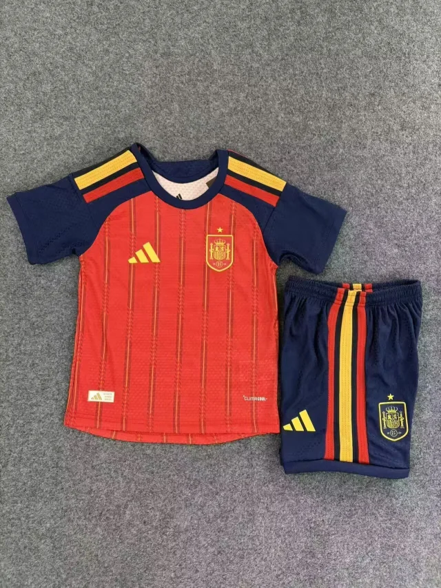 2026-27 Spain Home Player Version Jersey & Shorts Set (Kids)
