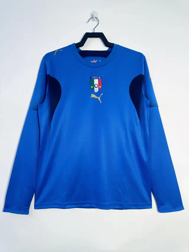 2006 Italy Main Blue Long-sleeved Jersey Retro Edition