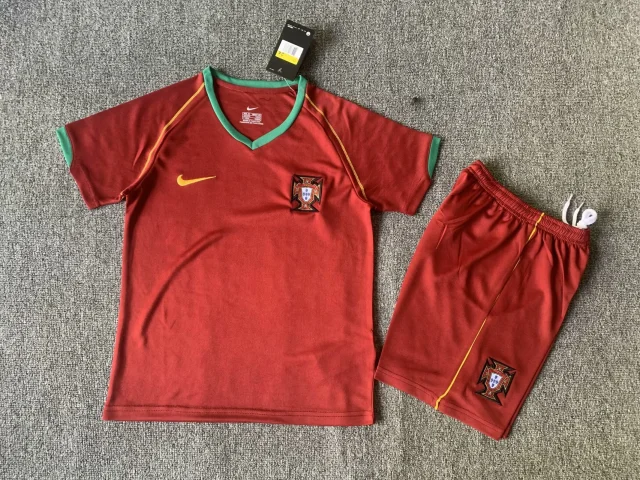 2006 Portugal Retro Fan Edition Kids' Jersey Kit