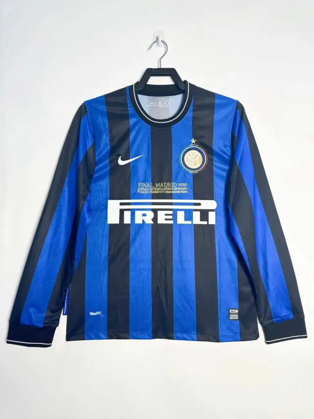 2010 Inter Milan Home Champions League Long-Sleeve Retro Jersey