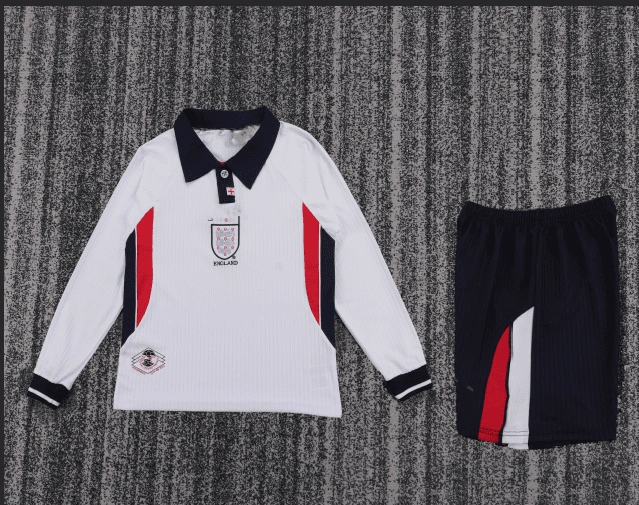 98 England long-sleeved children's jersey Retro Edition