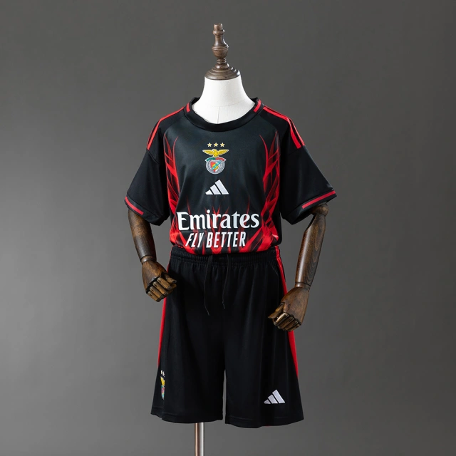 25/26 season children's away Benfica jersey set