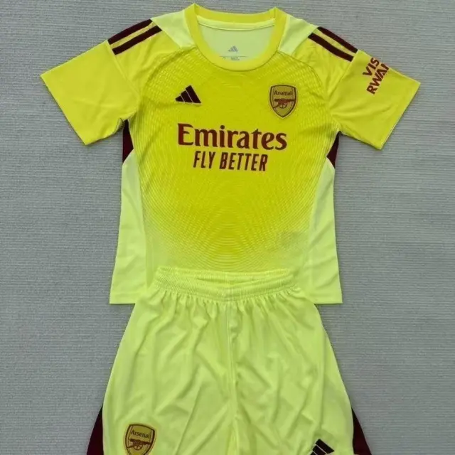25-26 Arsenal light yellow goalkeeper children's jersey