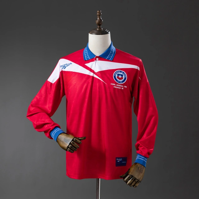1998 Chile Home Retro Long-Sleeve Jersey (Fan Version)