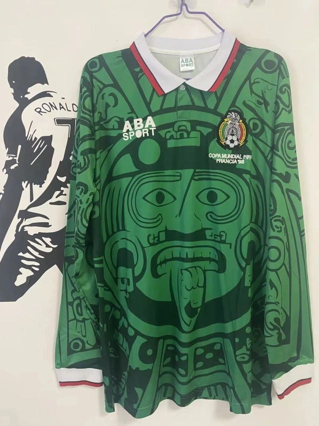 1998 Mexico Fan Edition Retro Long-Sleeve Jersey