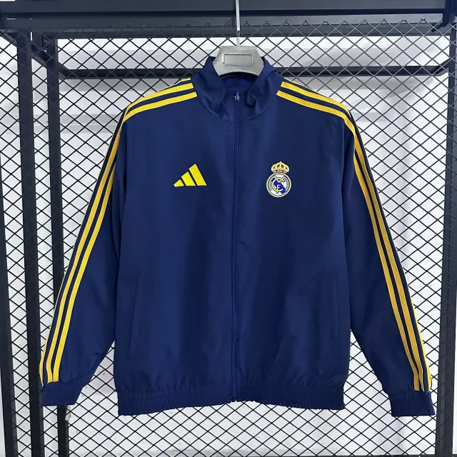 2025-26 season Real Madrid reversible retro away windbreaker jersey - windbreaker