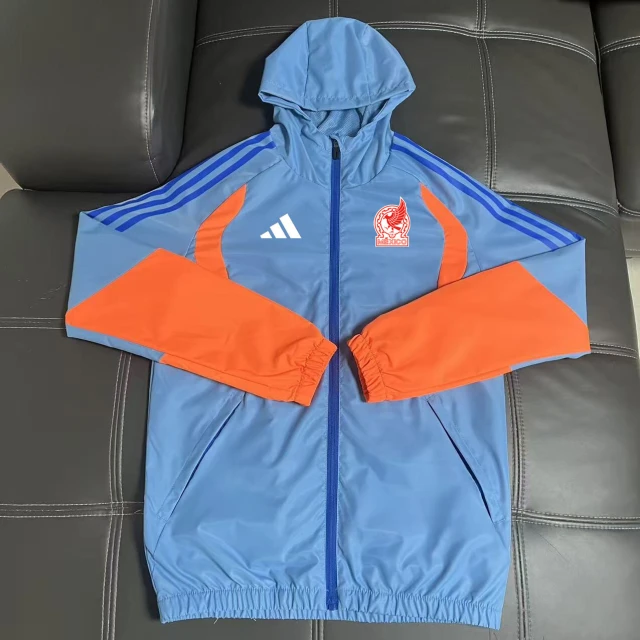 26-27 Mexico Blue Hooded Windproof Training Suit