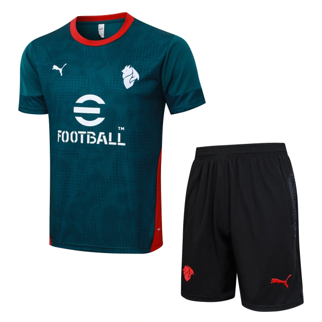 2526 AC Milan Green Inkjet Short-Sleeve Training Jersey
