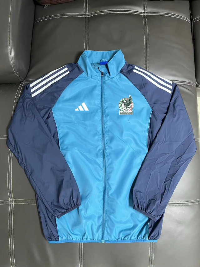 25-26 Mexico Blue Windproof Training Suit