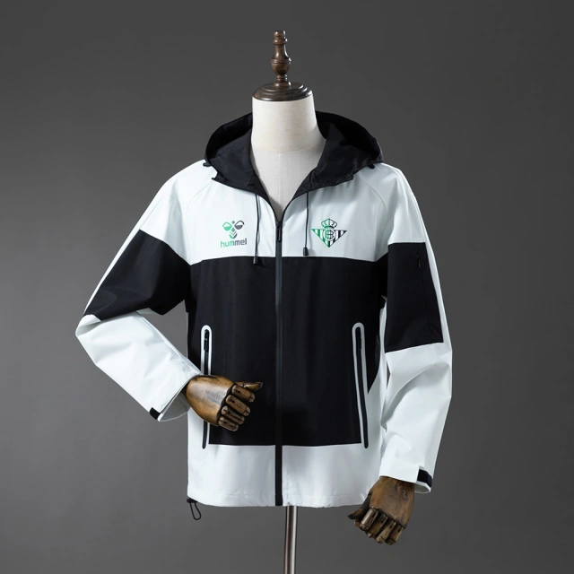 Real Betis Windbreaker - Black & White