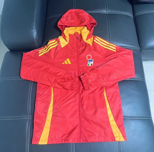 Italian football hooded windproof jacket