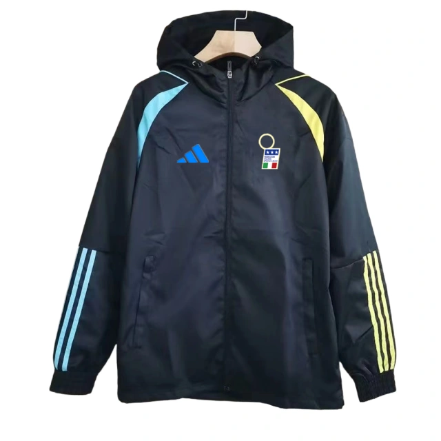 Italian football hooded windproof jacket