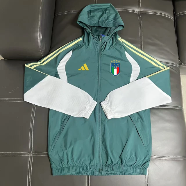 Italian football hooded windproof jacket