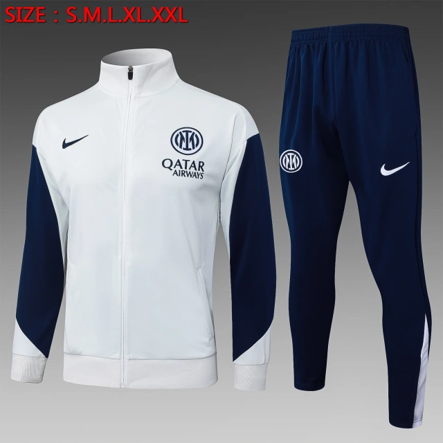 25-26 Inter Milan Off-White Full-Zip Training Jacket