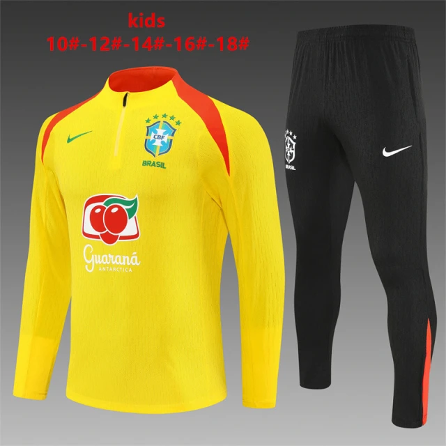 2026-27 Brazil Kids' Half-Zip Training Top