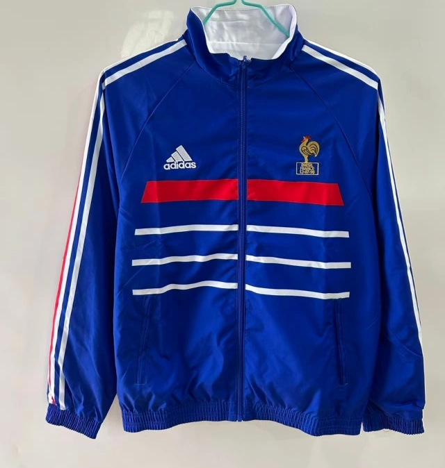 French retro style reversible football windbreaker - windbreaker version