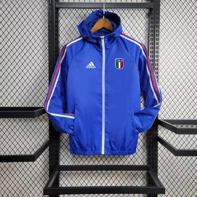 Italian football hooded windproof jacket