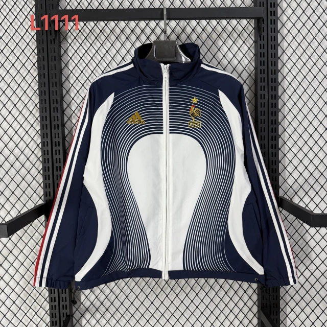 French retro style reversible football windbreaker - windbreaker version