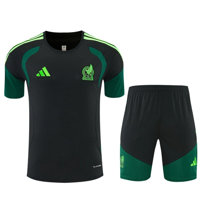 26-27 Mexico black short-sleeved training uniform