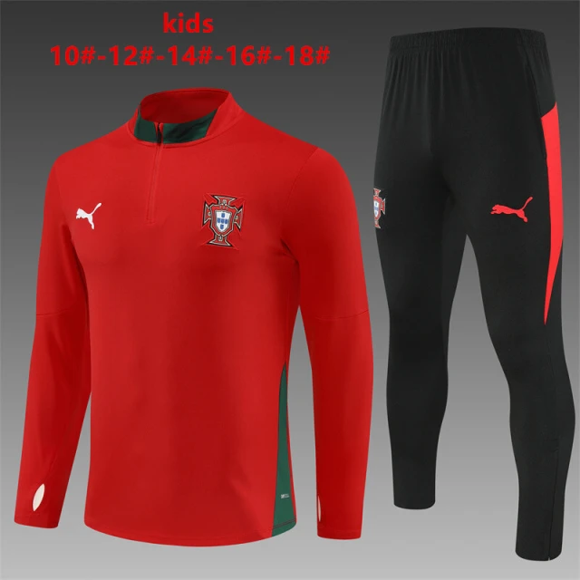 2025-26-New Season- Portugal Black-Children's Training Jersey
