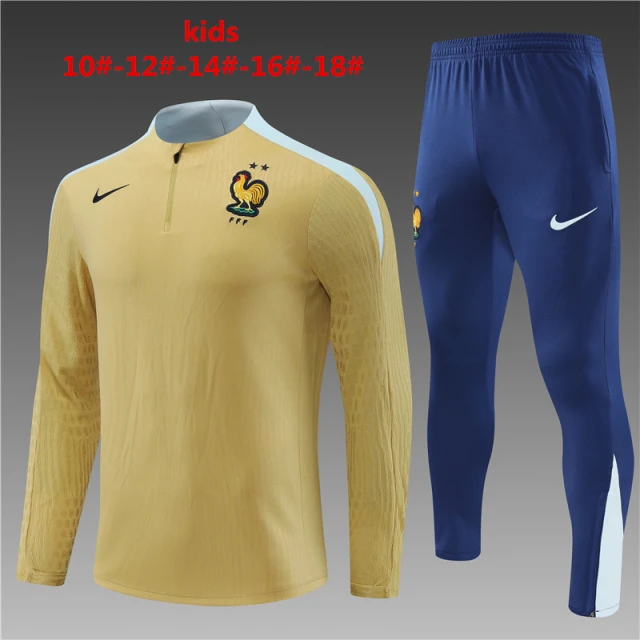 2025-26-New Season- France Gold-Children-Training Jersey