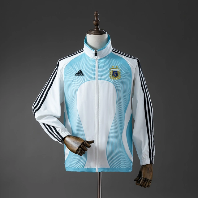 2005-06 Argentina Retro Windbreaker - White Blue