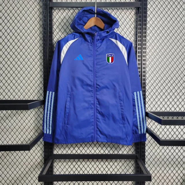 Italian football hooded windproof jacket