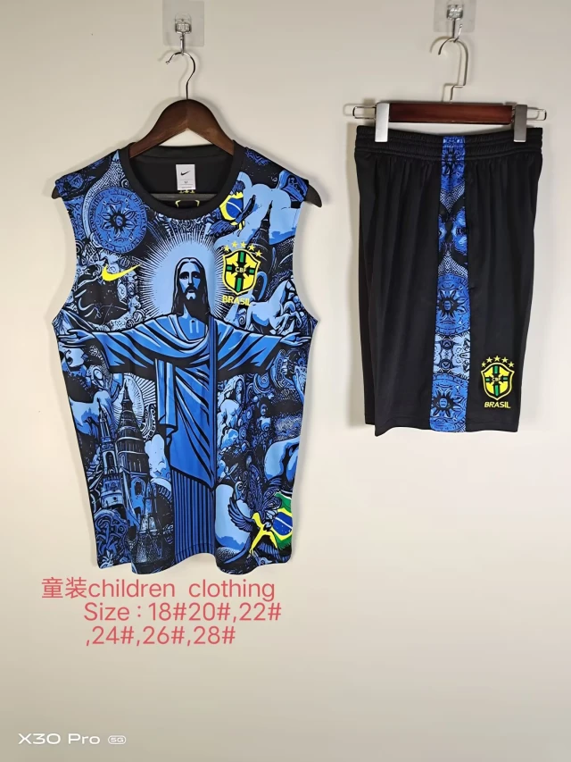 2025-26 Brazilian children's vest training suit