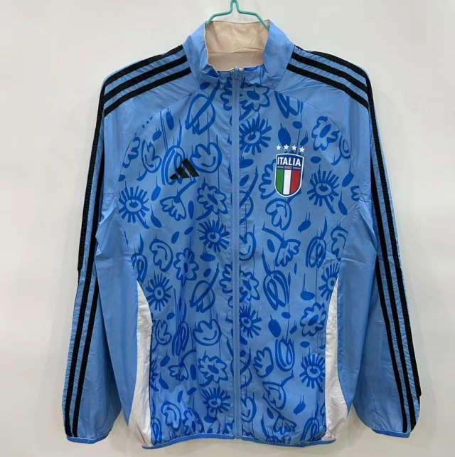 Italian football double-sided windproof jacket
