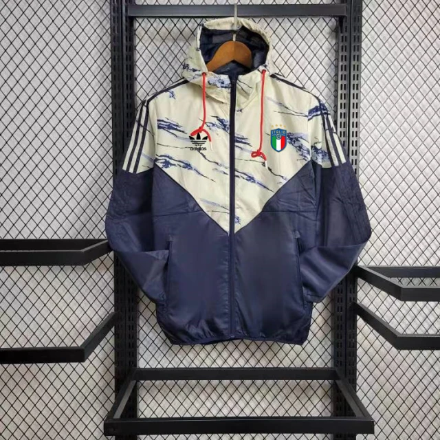 Italian football hooded windproof jacket