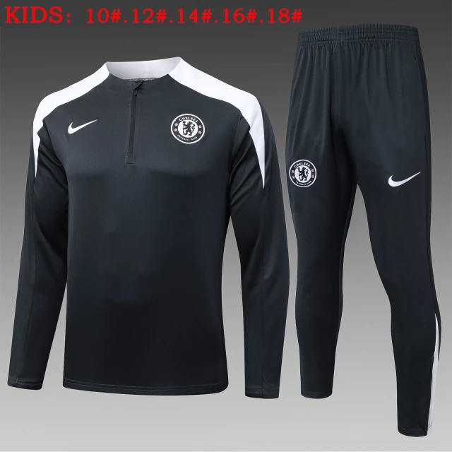 25-26 Chelsea [Player Version] Half-Zip Sports Jersey - Children's Set