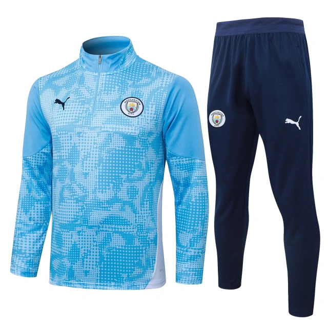 25-26 season - Manchester City blue kit - half-zip suit