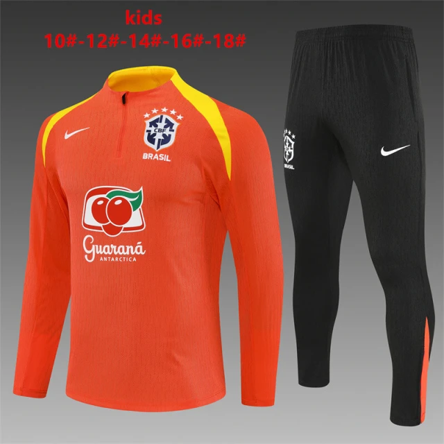 2026-27 Brazil Kids' Half-Zip Training Top
