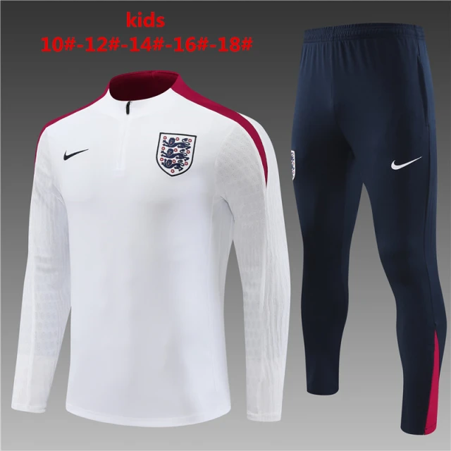 2025-26-New Season- England White-Children's Training Jersey