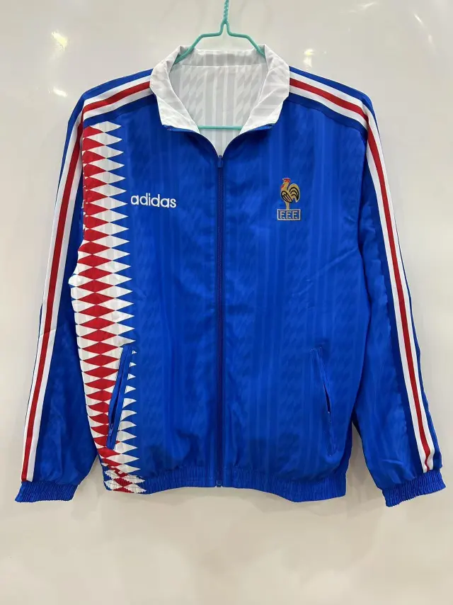 French retro style reversible football windbreaker - windbreaker version