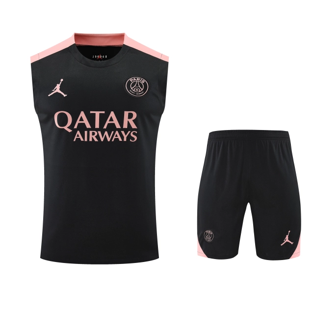 2025-26 Paris Saint-Germain Training Jersey Vest Black Jersey - Children's Kit