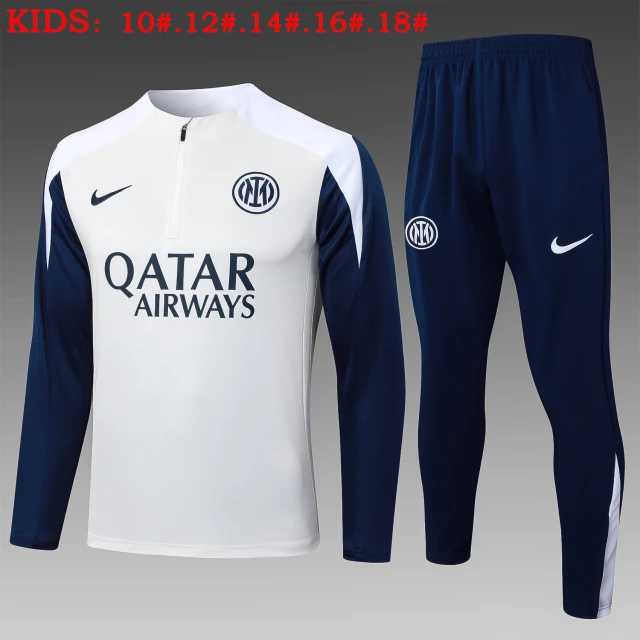 25-26 season international off-white half-length sleeve children's training uniform