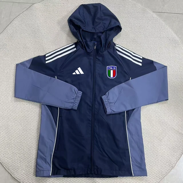 Italian football hooded windproof jacket