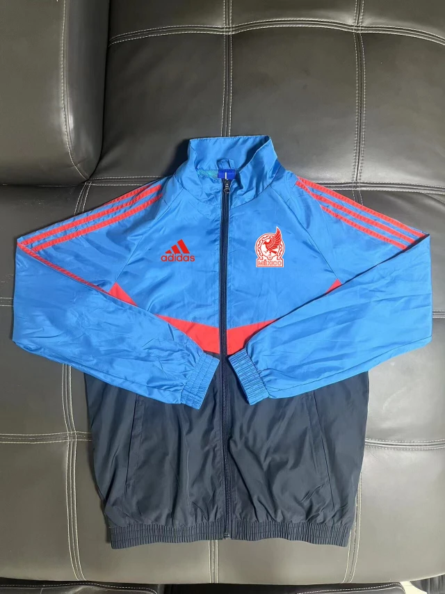 25-26 Mexican blue-black windproof training suit