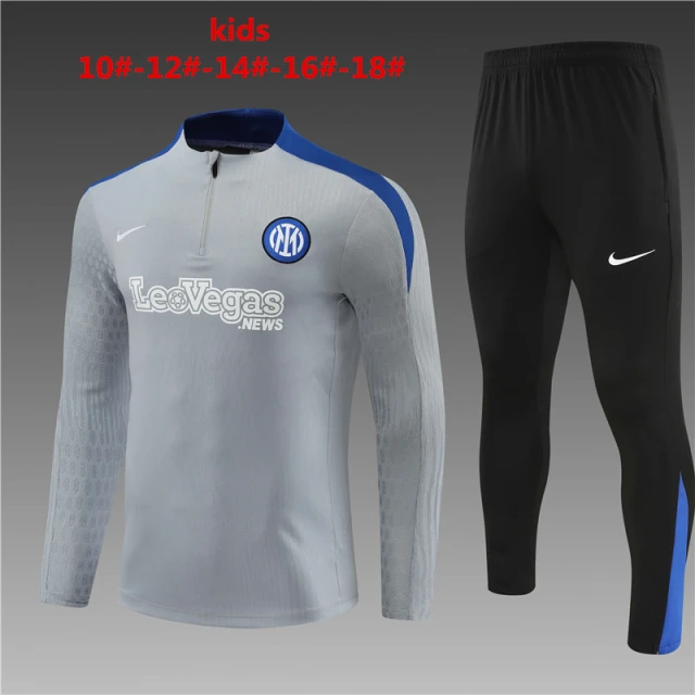 2025-26-New Season- Inter Grey-Kids-Training Jersey