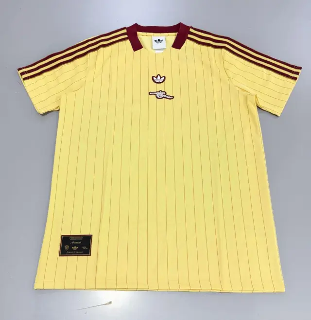 2025-26 Arsenal Yellow Casual Jersey Retro Edition