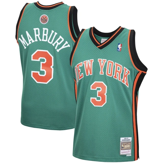 Stephon Marbury New York Knicks Mitchell & Ness 2006/07 Hardwood Classics Swingman Jersey - Green