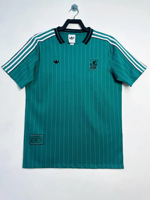 2025-26 Liverpool Green Casual Jersey Retro Version
